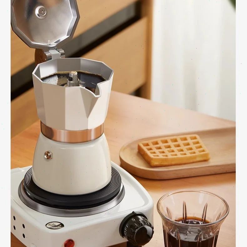 Quality Coffee Equipment - Round-bottomed Moka Pot Single Valve Small