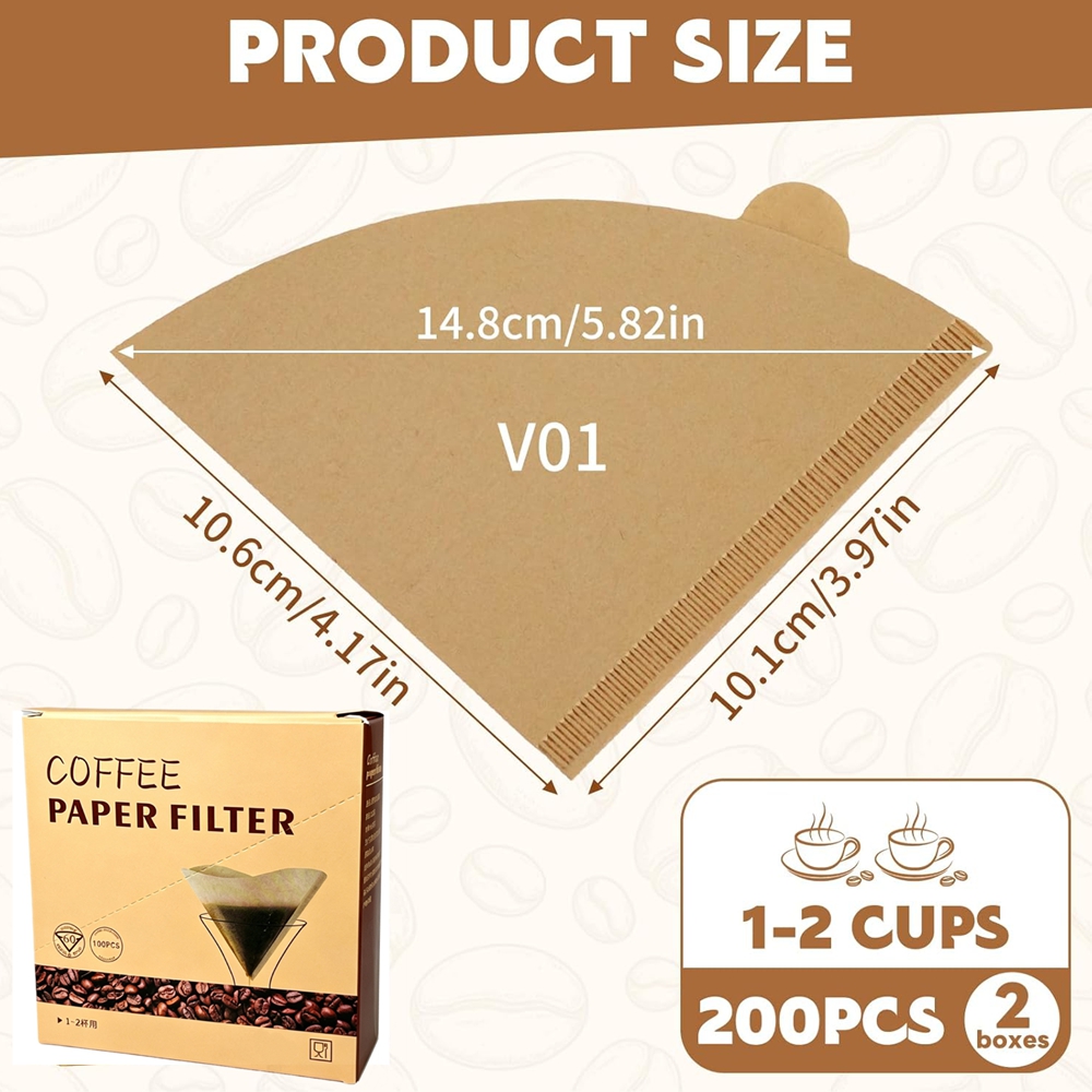 Coffee Filters 200 Count Cone  - Coffee Equipment Machine review and price