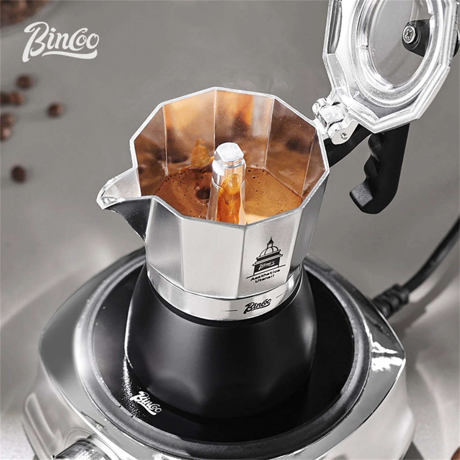 BINCOO Double Valve Moka Pot，E - Quality Coffee Equipment review and price