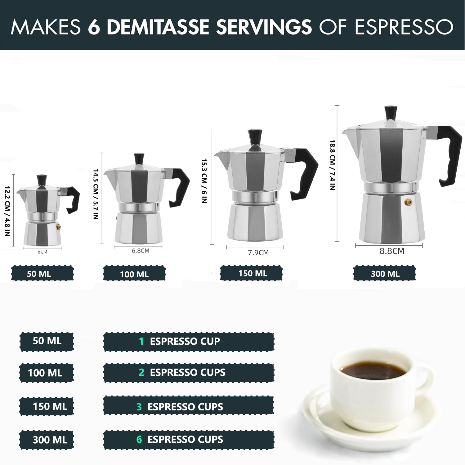 Classic Aluminum Moka Pot 50-3 - Quality Coffee Equipment review and price