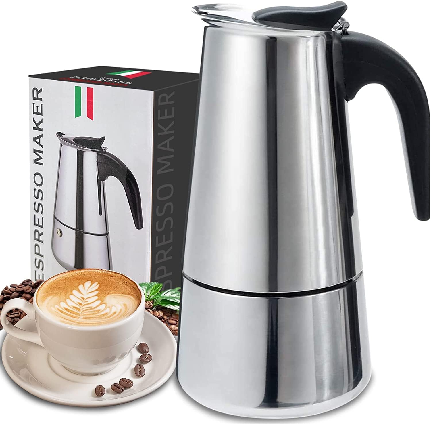 4/6/9 Cups Moka Pot Caffe Mach - Quality Coffee Equipment review and price